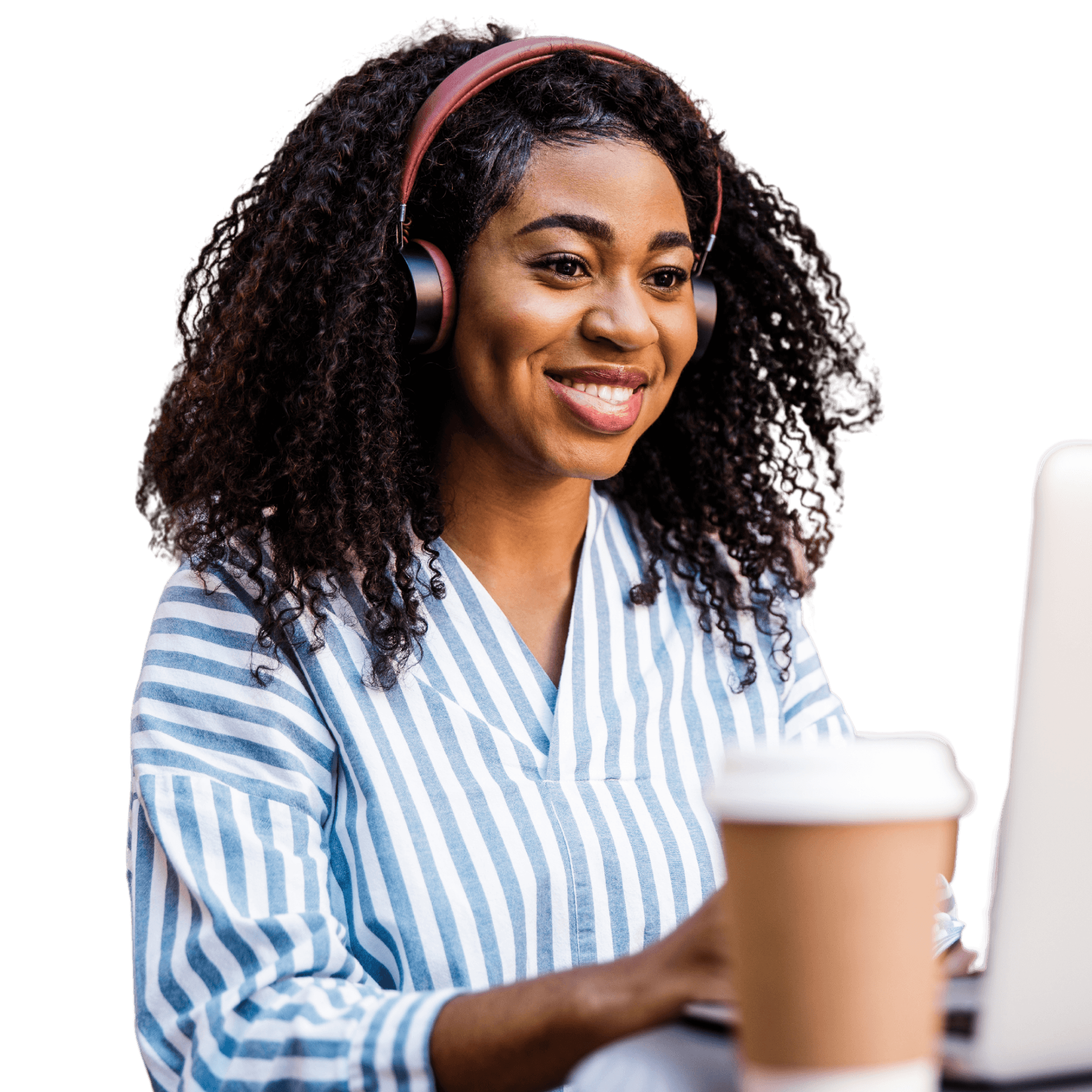 Girl working on laptop
